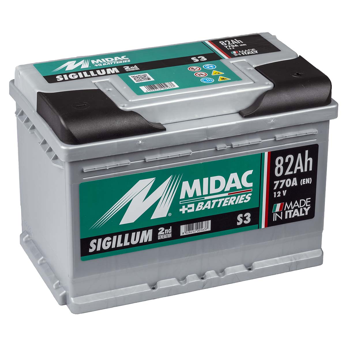 Автомобільний акумулятор MIDAC Sigillum, 12V, 82AH, EN770A